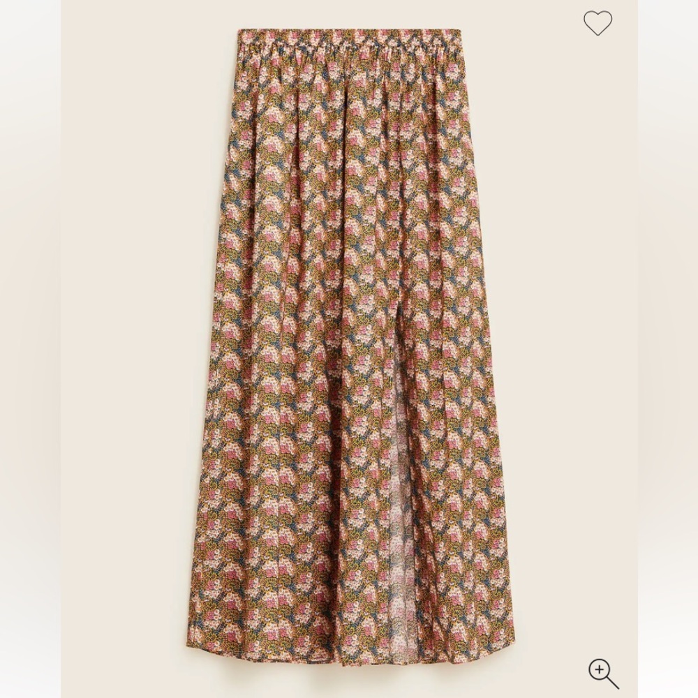 J. Crew side-slit maxi skirt in Ratti prism floral